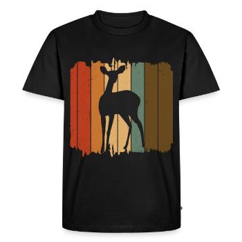 Roe deer - Men's Premium Organic T-Shirt - black - Front - Nico (187cm)