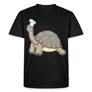 Turtle Chef Chef Chef Hat Cooking - Men's Premium Organic T-Shirt - black - Front - Nico (187cm)