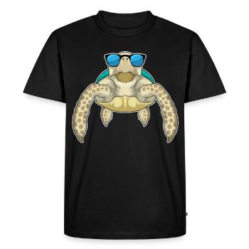 Turtle Sunglasses - Men's Premium Organic T-Shirt - black - Front - Nico (187cm)