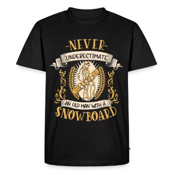 Snowboard Snowboarder Snowboarding Slope Gift - Men's Premium Organic T-Shirt - black - Front - Nico (187cm)