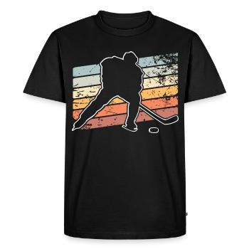 Eishockey  - Men's Premium Organic T-Shirt - black - Front - Nico (187cm)