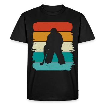 Eishockey  - Men's Premium Organic T-Shirt - black - Front - Nico (187cm)
