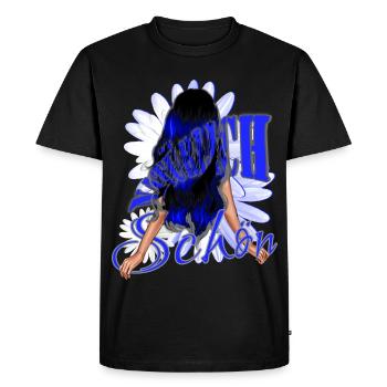 Beautiful black-blue hair blue beauty natural - Men's Premium Organic T-Shirt - black - Front - Nico (187cm)