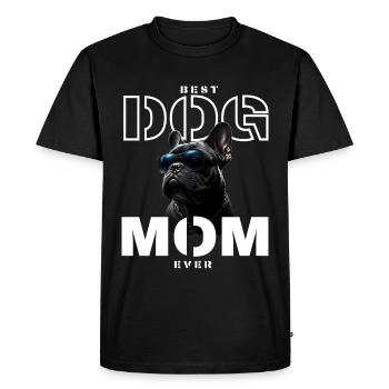 Best Model Dog Mom - Men's Premium Organic T-Shirt - black - Front - Nico (187cm)