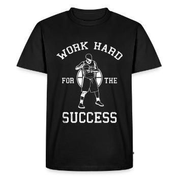 Dicton motivant le basketball - T-shirt Premium bio Homme - noir - Devant - Nico (187cm)