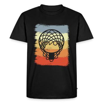 Vintage basketball hoop - Men's Premium Organic T-Shirt - black - Front - Nico (187cm)