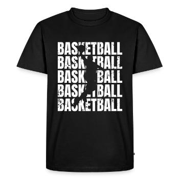 Basket-ball - T-shirt Premium bio Homme - noir - Devant - Nico (187cm)