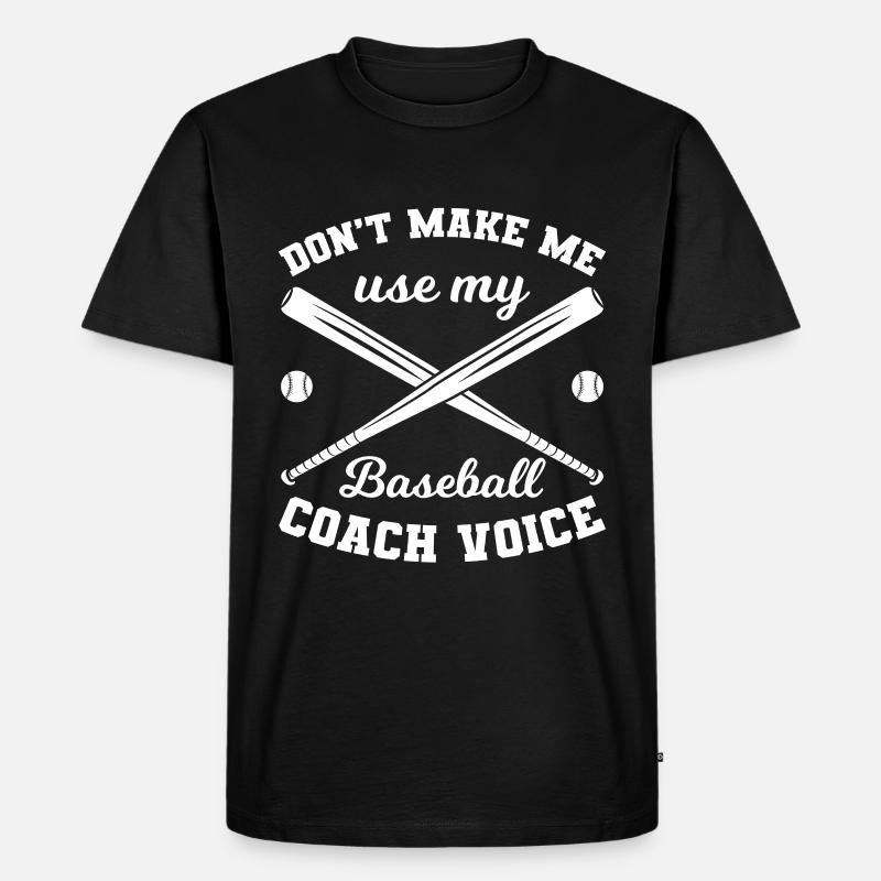 Baseball Coach - Männer Premium Bio T-Shirt - Schwarz