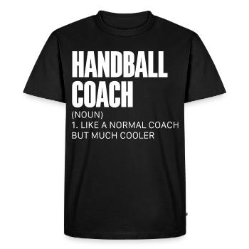Entraîneur de handball Joueur de handball - T-shirt Premium bio Homme - noir - Devant - Nico (187cm)