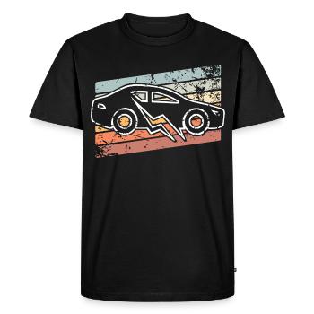 E-car electric car - Men's Premium Organic T-Shirt - black - Front - Nico (187cm)