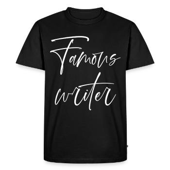 Écrivain célèbre - T-shirt Premium bio Homme - noir - Devant - Nico (187cm)