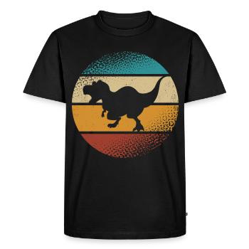 T-Rex - T-shirt Premium bio Homme - noir - Devant - Nico (187cm)