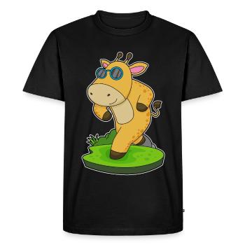 Jogging Girafe Jogging Sport - T-shirt Premium bio Homme - noir - Devant - Nico (187cm)