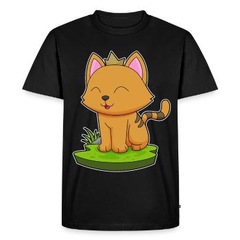 Couronne de chat - T-shirt Premium bio Homme - noir - Devant - Nico (187cm)