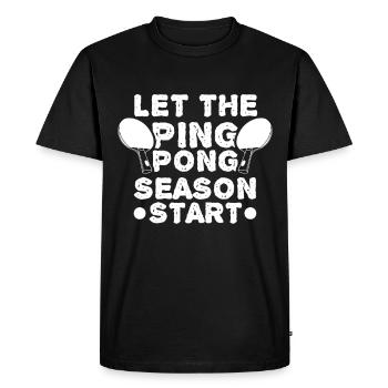 Motivation table tennis - Men's Premium Organic T-Shirt - black - Front - Nico (187cm)