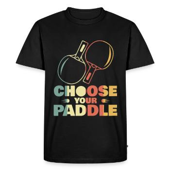 Paddle - Men's Premium Organic T-Shirt - black - Front - Nico (187cm)