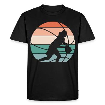 Basketball féminin Basketball féminin - T-shirt Premium bio Homme - noir - Devant - Nico (187cm)