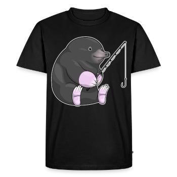 Mole Angler Fishing Rod Fishing Rod - Men's Premium Organic T-Shirt - black - Front - Nico (187cm)