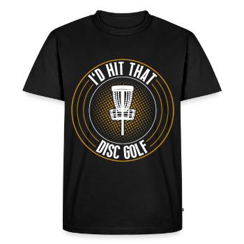 Discgolf Disc Golf - Men's Premium Organic T-Shirt - black - Front - Nico (187cm)