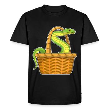 Snake basket - Men's Premium Organic T-Shirt - black - Front - Nico (187cm)