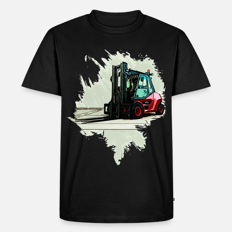 Gabelstapler - Männer Premium Bio T-Shirt - Schwarz