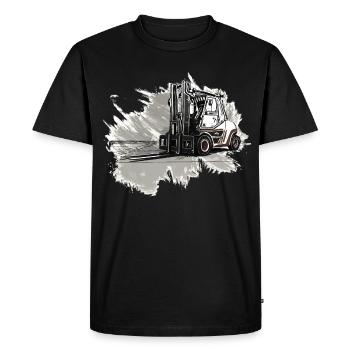 Forklift - Men's Premium Organic T-Shirt - black - Front - Nico (187cm)