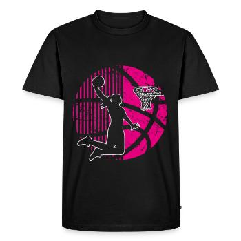 Basketball féminin Basketball féminin - T-shirt Premium bio Homme - noir - Devant - Nico (187cm)