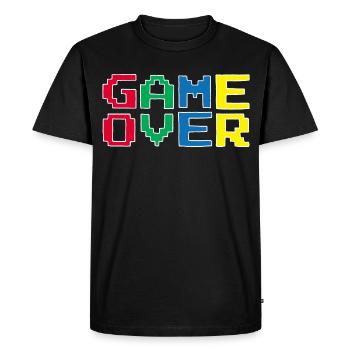 Vintage video game - Men's Premium Organic T-Shirt - black - Front - Nico (187cm)