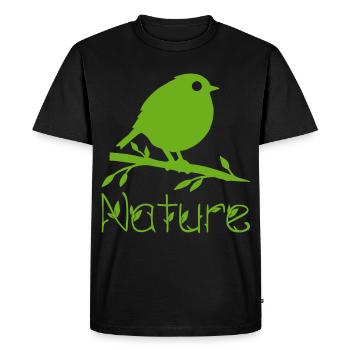 Nature is waking up - Men's Premium Organic T-Shirt - black - Front - Nico (187cm)