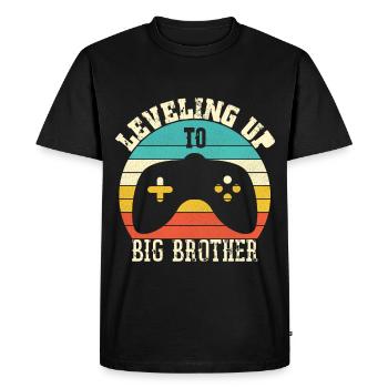 Monter de niveau vers Big Brother - T-shirt Premium bio Homme - noir - Devant - Nico (187cm)