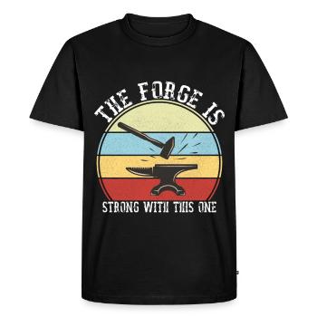 La forge est forte avec ce forgeron - T-shirt Premium bio Homme - noir - Devant - Nico (187cm)