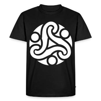 Symbole celtique de protection (blanc) - T-shirt Premium bio Homme - noir - Devant - Nico (187cm)
