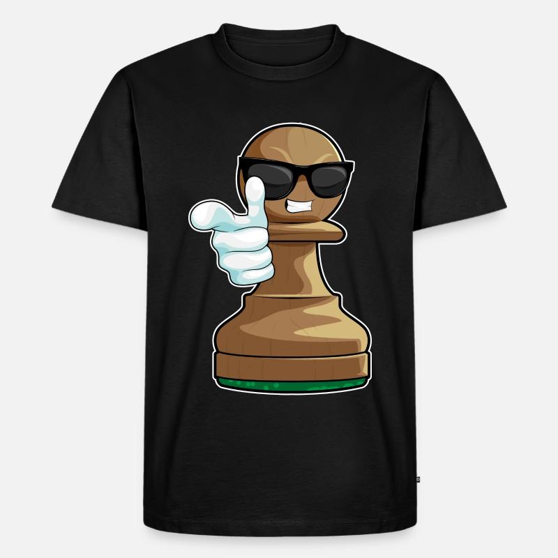 Schachfigur Bauer Schach - Männer Premium Bio T-Shirt - Schwarz