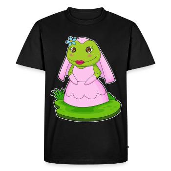 Mariage au voile de mariée de la grenouille - T-shirt Premium bio Homme - noir - Devant - Nico (187cm)
