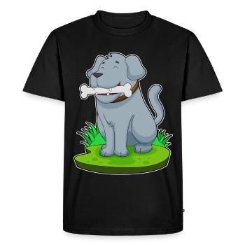 Os de chien - T-shirt Premium bio Homme - noir - Devant - Nico (187cm)
