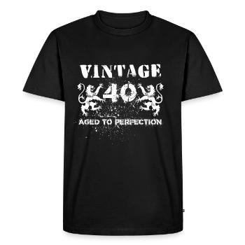 40e anniversaire - T-shirt Premium bio Homme - noir - Devant - Nico (187cm)