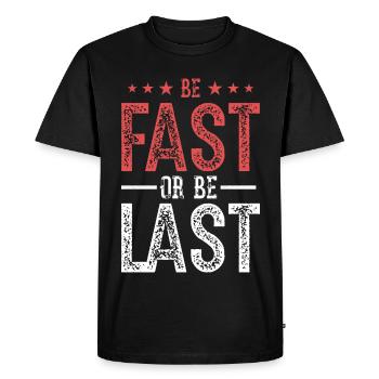 Fast Car Quote Drag Racing Gift for Race Lover Fan - Men's Premium Organic T-Shirt - black - Front - Nico (187cm)