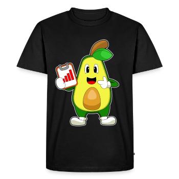 Avocado Secretary Clipboard Office - Men's Premium Organic T-Shirt - black - Front - Nico (187cm)
