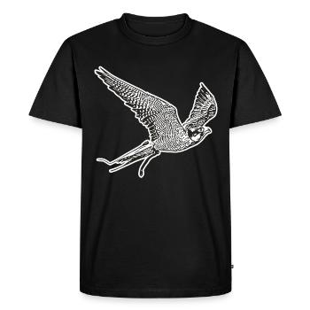 Faucon en vol - T-shirt Premium bio Homme - noir - Devant - Nico (187cm)