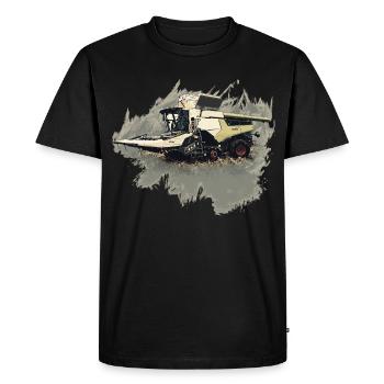 Corn Picker Combine Harvester Tractor - Men's Premium Organic T-Shirt - black - Front - Nico (187cm)