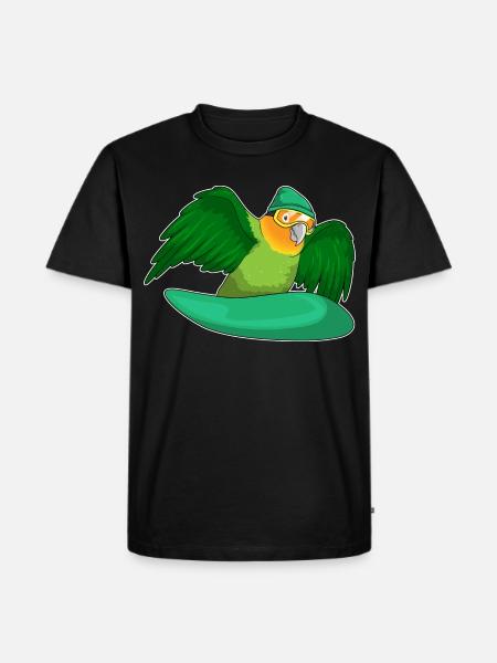 Parrot Snowboarder Snowboard - Men's Premium Organic T-Shirt - black