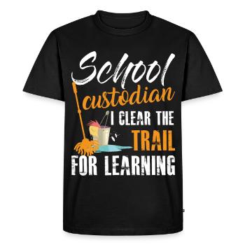 Citation du gardien de l’école Garde de l’éducation - T-shirt Premium bio Homme - noir - Devant - Nico (187cm)