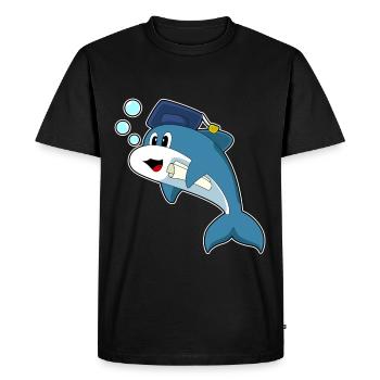 Université du diplôme étudiant de Delfin - T-shirt Premium bio Homme - noir - Devant - Nico (187cm)