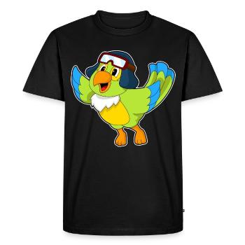 Casquette pilote Parrot - T-shirt Premium bio Homme - noir - Devant - Nico (187cm)