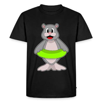Seal Swimming Swimming Ring Summer - Men's Premium Organic T-Shirt - black - Front - Nico (187cm)
