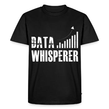 Data Whisperer Science Analyst Ingénieur logiciel - T-shirt Premium bio Homme - noir - Devant - Nico (187cm)