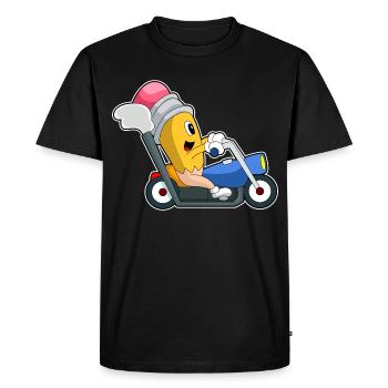 Moto Pencil - T-shirt Premium bio Homme - noir - Devant - Nico (187cm)