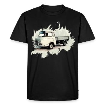 BARKAS B1000 Flatbed Truck - Men's Premium Organic T-Shirt - black - Front - Nico (187cm)