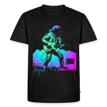 Jouer sur la Lune - T-shirt Premium bio Homme - noir - Devant - Nico (187cm)