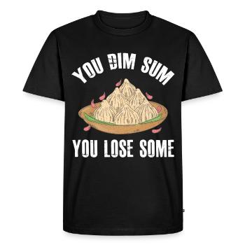 Vous dim sum vous perdez un jeu de mots asiatique gourmet - T-shirt Premium bio Homme - noir - Devant - Nico (187cm)